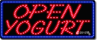 Open Yogurt Animated LED Sign