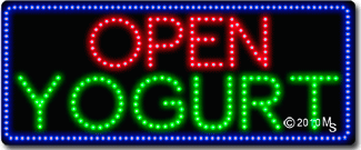 Open Yogurt Animated LED Sign