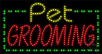 Pet Grooming Animated LED Sign