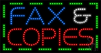 Fax and Copies Animated LED Sign