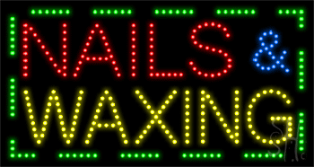 Nails and Waxing Animated LED Sign