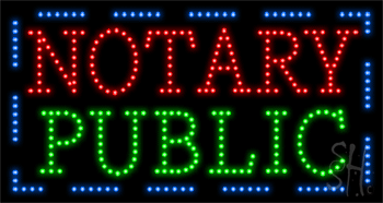 Notary Public Animated LED Sign