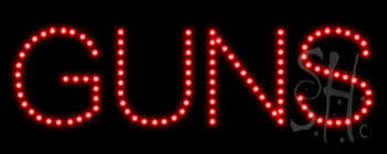Guns LED Sign