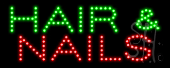 Hair & Nails LED Sign