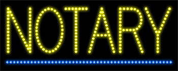 Notary LED Sign