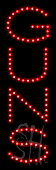 Guns LED Sign