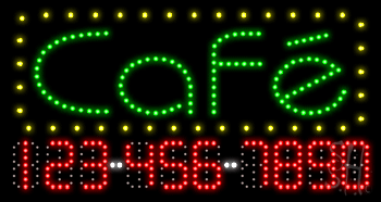 Cafe Animated LED Sign