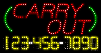 Carry Out Animated LED Sign