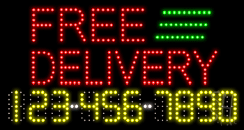 Free Delivery Animated LED Sign