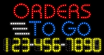 Orders To Go Animated LED Sign