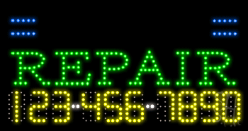 Auto Repair Animated LED Sign