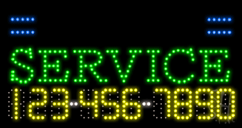 Auto Service Animated LED Sign