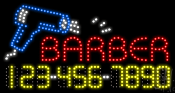 Barber Animated LED Sign