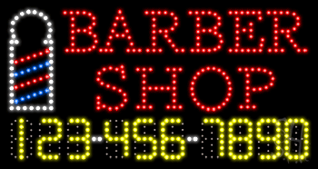 Barber Shop Animated LED Sign