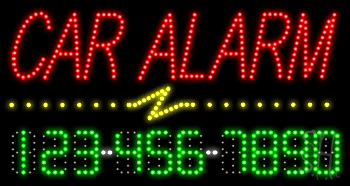 Car Alarm Animated LED Sign