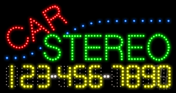 Car Stereo Animated LED Sign