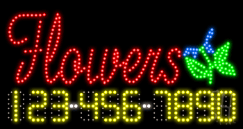 Flowers Animated LED Sign