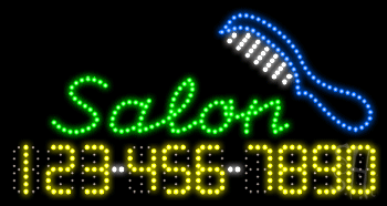 Hair Salon Animated LED Sign