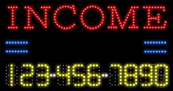 Income Tax Animated LED Sign