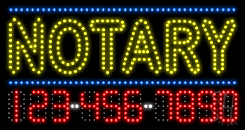 Notary Animated LED Sign