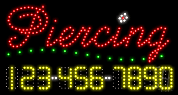 Piercing Animated LED Sign
