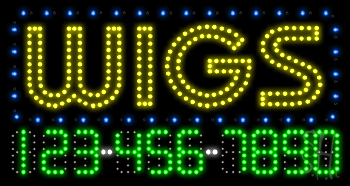 Wigs Animated LED Sign