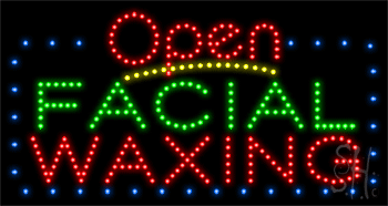 Facial Waxing Animated LED Sign