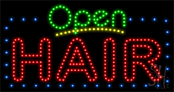 Hair Animated LED Sign