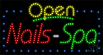 Nails Spa Animated LED Sign