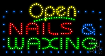 Nails and Waxing Animated LED Sign