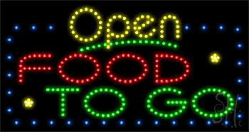 Food To Go Animated LED Sign