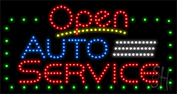 Auto Service Animated LED Sign