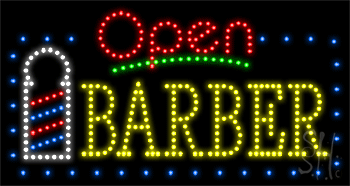 Barber Animated LED Sign