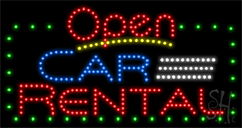 Car Rental Animated LED Sign