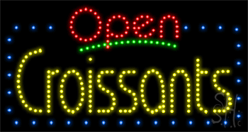 Croissants Animated LED Sign