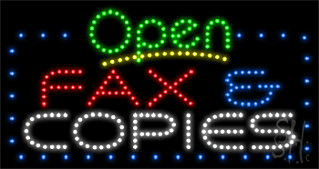 Fax and Copies Animated LED Sign