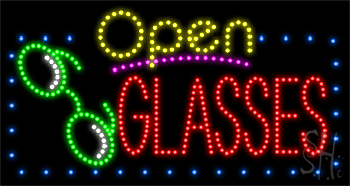 Glasses Animated LED Sign