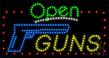 Guns Animated LED Sign