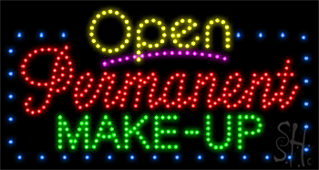 Permanent Make Up Animated LED Sign