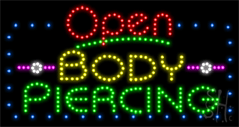 Body Piercing Animated LED Sign