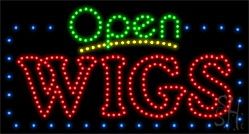 Wigs Animated LED Sign