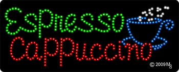 Espresso/Cappuccino Animated LED Sign