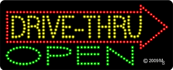 Drive-Thru Open Animated LED Sign