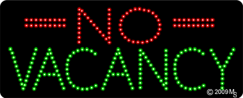 No Vacancy Animated LED Sign