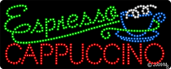 Espresso/Cappuccino Animated LED Sign