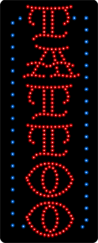 Tattoo Vertical Animated LED Sign