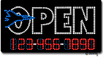 F-22-Raptor-Open-Phone Number Changeable Animated LED Sign