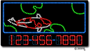Koi-Open-Phone Number Changeable Animated LED Sign