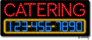 Catering Phone Number Changeable Animated LED Sign