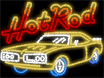 Hot Rod Car Animated LED Sign